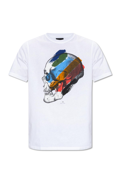 Paul Smith Ps  Printed T-shirt  In White