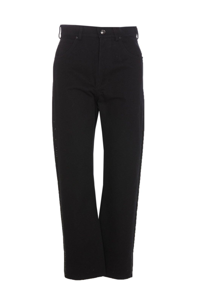 Max Mara Drill Tuxedo Jeans In Black