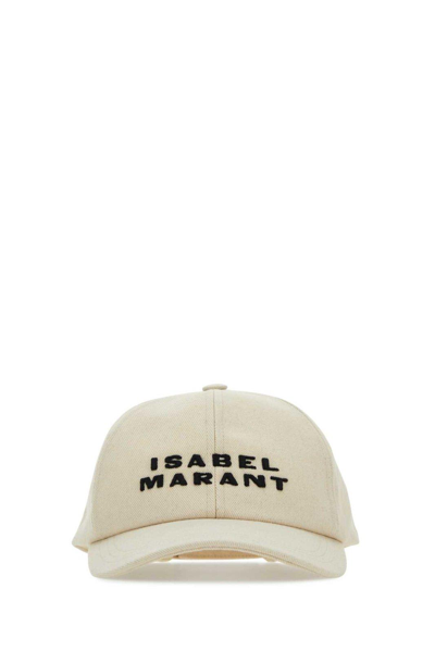 Isabel Marant Logo Embroidered Baseball Cap In Beige