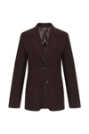 Totême Cinched-waist Moleskin Cotton Blazer In Espresso 040