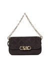 Michael Kors Parker Bag In Suede With Monogram In Chocolate