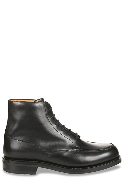 Church's Round-toe Lace-up Ankle Boots In Nero