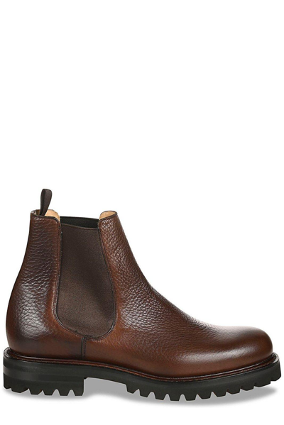 Church's Round-toe Chelsea Boots In Marrone