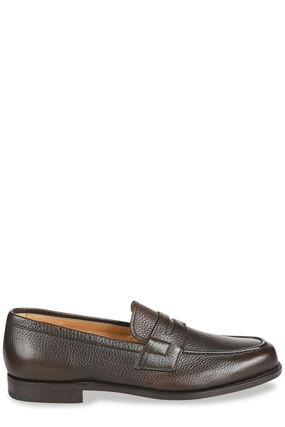 Church's Slip-on Leather Loafers In Marrone Scuro