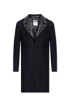 MOSCHINO CONCEALED FASTENED COLLARED COAT