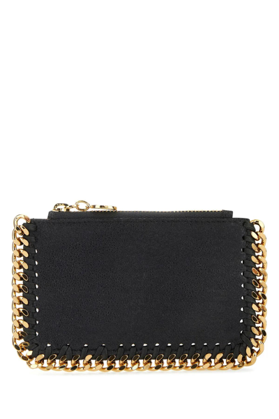 STELLA MCCARTNEY SLATE SHAGGY DEER FALABELLA CARD HOLDER