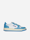 Autry Medalist Blue And White Sneakers In Wht/niagara
