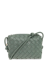 Bottega Veneta Loop Mini Intrecciato Crossbody Bag In Green