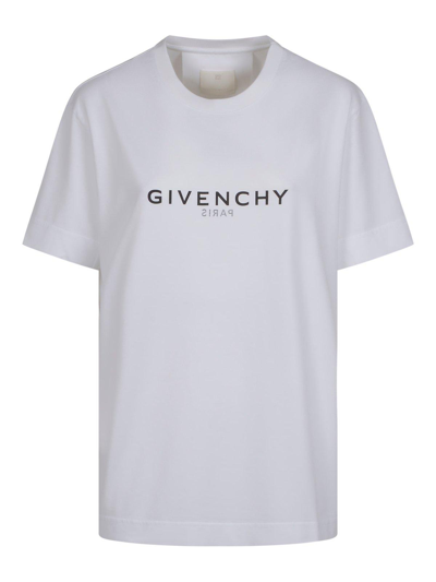 Givenchy Reverse Logo T Shirt In White