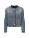 Givenchy Jacket In Denim With Chain Details In Blue