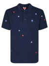 KENZO TARGET EMBROIDERED SHORT-SLEEVED POLO SHIRT
