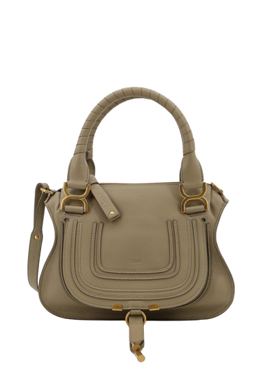 Chloé Marcie Small Tote Bag In Green