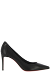 Christian Louboutin Kate Specchio Red Sole Leather Pumps In 000 Black