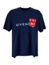 Givenchy Giv Star Pocket Tee In Blue