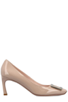 ROGER VIVIER TROMPETTE EMBELLISHED BUCKLE PUMPS