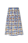 MARNI MIDI A-LINE PATTERN SKIRT