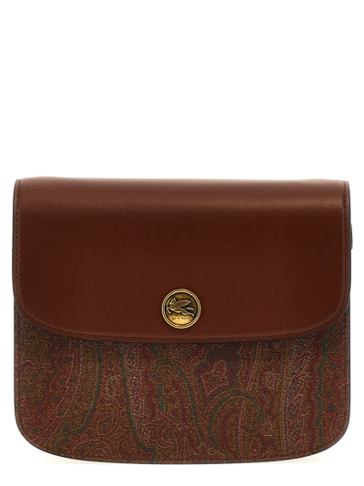 Etro Essential Crossbody Bag In Burgundy