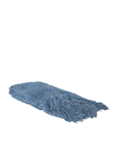 Bonsai Blue Fluffy Scarf