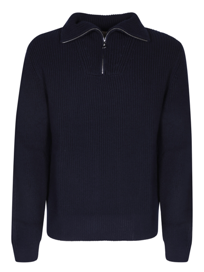 OFFICINE GENERALE TAREK BLUE SWEATER