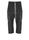Rick Owens Zip-pocket Drawstring Trousers In Black