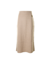 Maison Kitsuné Beige Bold Fox Head Maxi Skirt In Beige Melange