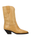 Isabel Marant Dahope Suede Cowboy Boots In Natural