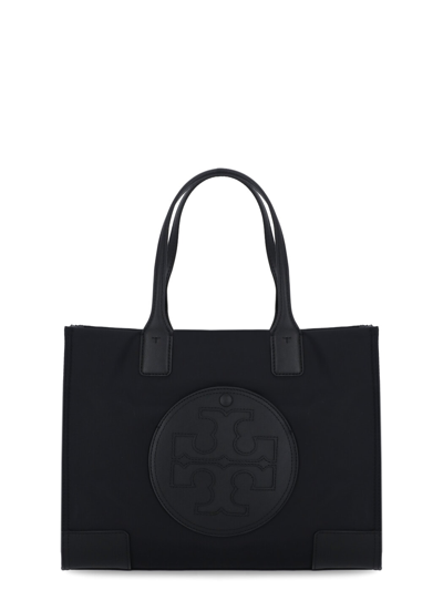Tory Burch Black Synthetic Leather Ella Bio Small Shopping Bag In Black  