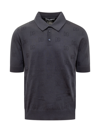 DOLCE & GABBANA SILK POLO SHIRT WITH DG EMBROIDERY