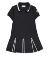 Moncler Logo Patch Polo Shirt Dress In Blue