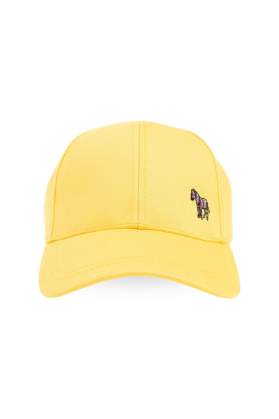 Ps By Paul Smith Logo Baseball Cap In Yellow