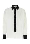 Prada White Poplin Oversize Shirt In White