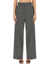 Vivienne Westwood Tailored Straight Wool Pants In Nero