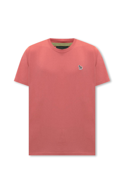 Ps By Paul Smith Ps Paul Smith T-shirt With Logo Patch In Red