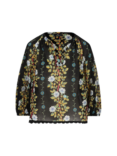 Etro Floral Printed Long In Multi