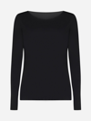 Wolford Aurora Modal Long Sleeved T-shirt In Nero