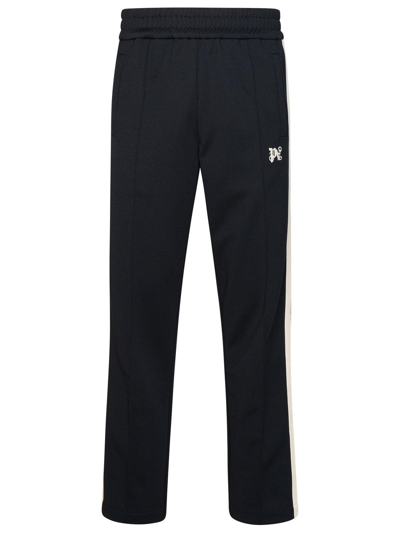 Palm Angels Logo Embroidered Side Stripe Detailed Pants In Black