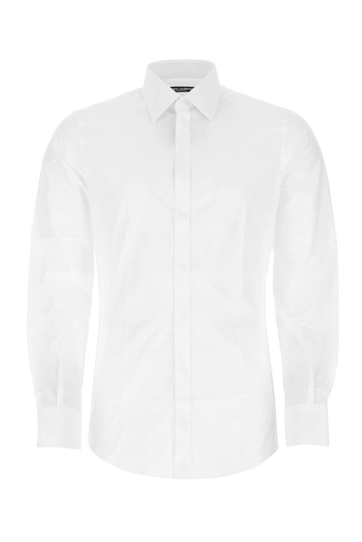 Dolce & Gabbana Slim Fit Shirt In Bianco