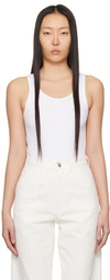 Hommegirls White Embroidered Bodysuit In White