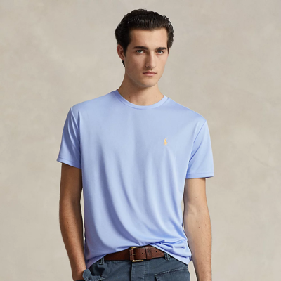 Ralph Lauren Classic Fit Performance Jersey T-shirt In Blue Hyacinth