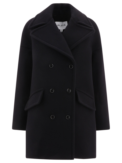 Alaïa Double-breasted Caban Coats Black