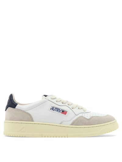 Autry Medalist Suede-trimmed Leather Sneakers In White