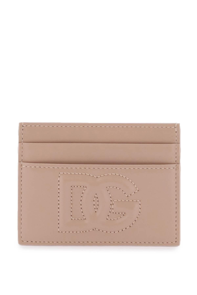 Dolce & Gabbana Card Holder With Logo In Neutro