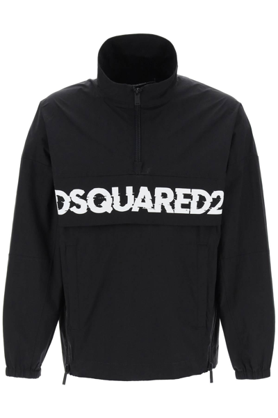 DSQUARED2 DSQUARED2 ANORAK WITH LOGO PRINT