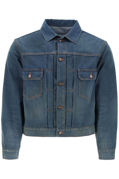 Maison Margiela Buttoned Denim Jacket In Blue