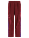 Needles Bordeaux Track Trousers In Red