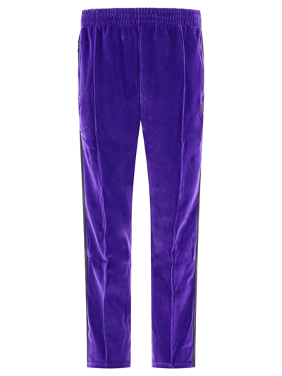 Needles Velour Track Trousers In Purple