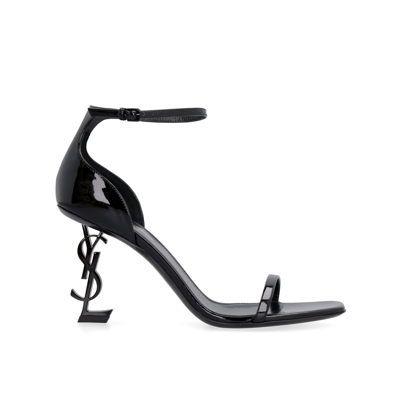 Saint Laurent Opyum 110 Ysl Heel Sandals In Black