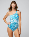 WHITE HOUSE BLACK MARKET PRINTED ONE-PIECE SWIMSUIT