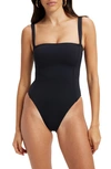 GOOD AMERICAN GOOD AMERICAN SCULPT LACE-UP BACK ONE-PIECE SWIMSUIT