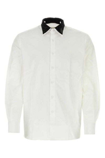 Prada Essential Poplin Shirt For Men In White